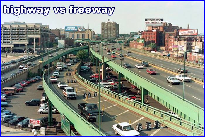 highway and a freeway