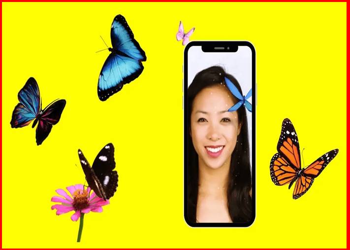 How do you unlock the butterflies lens on Snapchat?