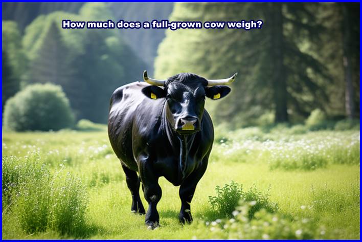 How much does a full-grown cow weigh?